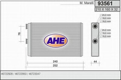 Теплообменник, отопление салона AHE