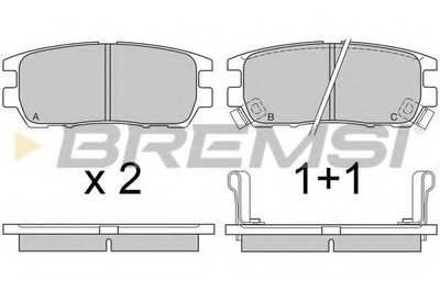 Комплект тормозных колодок, дисковый тормоз BREMSI купить