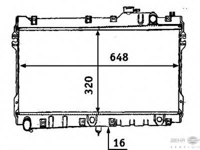 Радиатор, охлаждение двигателя BEHR HELLA SERVICE купить