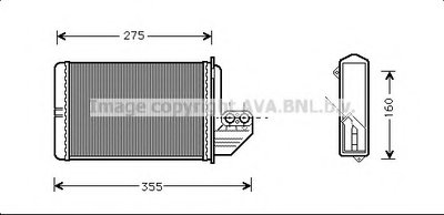 Теплообменник, отопление салона AVA QUALITY COOLING