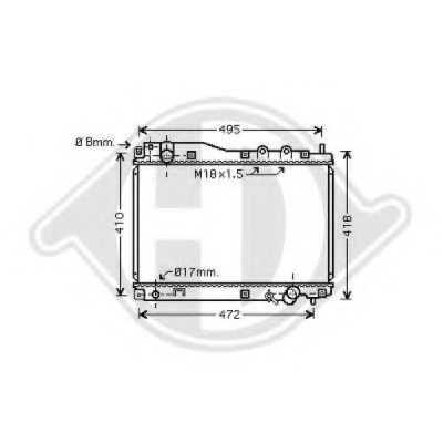 Радиатор, охлаждение двигателя DIEDERICHS