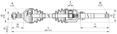 Приводной вал SPIN OPEN PARTS