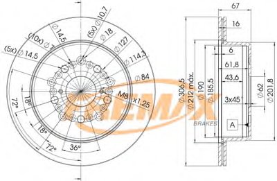 Тормозной диск Premium Carbon + FREMAX купить