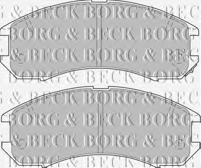 Комплект тормозных колодок, дисковый тормоз BORG & BECK
