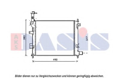 Радиатор, охлаждение двигателя AKS DASIS купить