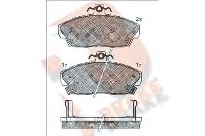 Комплект тормозных колодок, дисковый тормоз R BRAKE купить