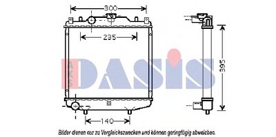 Радиатор, охлаждение двигателя AKS DASIS купить