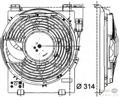 Вентилятор, конденсатор кондиционера BEHR HELLA SERVICE купить