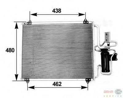 Конденсатор, кондиционер BEHR HELLA SERVICE купить