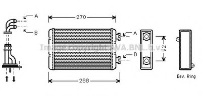 Теплообменник, отопление салона AVA QUALITY COOLING
