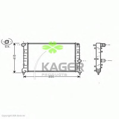 Радиатор, охлаждение двигателя KAGER купить