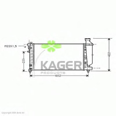 Радиатор, охлаждение двигателя KAGER купить