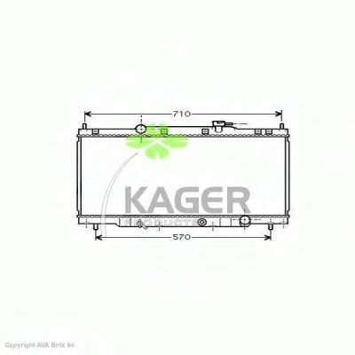 Радиатор, охлаждение двигателя KAGER купить