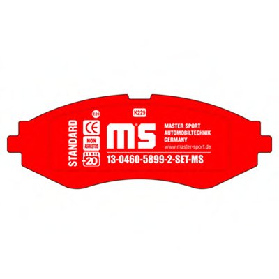 Комплект тормозных колодок, дисковый тормоз Anti-Noise MASTER-SPORT