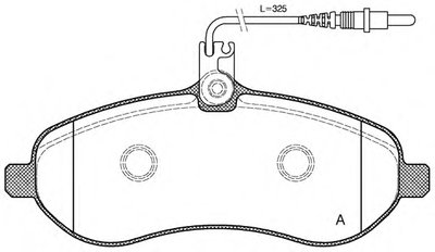 Комплект тормозных колодок, дисковый тормоз ADVANCE OPEN PARTS