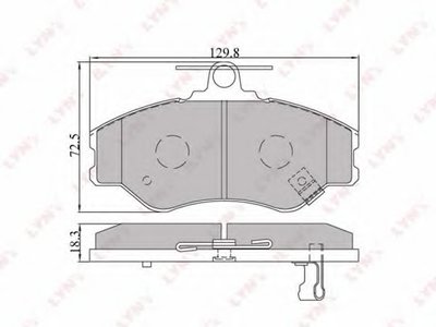 Комплект тормозных колодок, дисковый тормоз LYNXauto