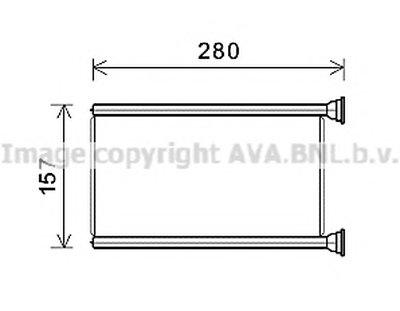 Теплообменник, отопление салона AVA QUALITY COOLING