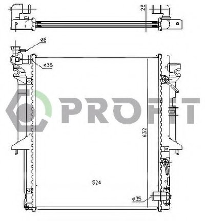 Радиатор, охлаждение двигателя PROFIT купить
