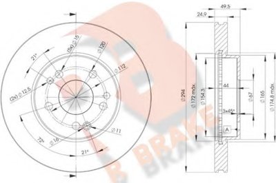 Тормозной диск R BRAKE купить