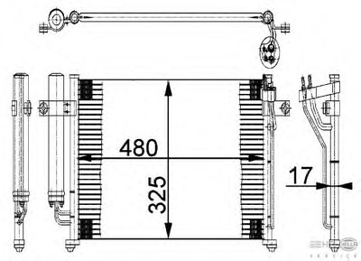Конденсатор, кондиционер BEHR HELLA SERVICE купить