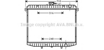 Радиатор, охлаждение двигателя AVA QUALITY COOLING купить