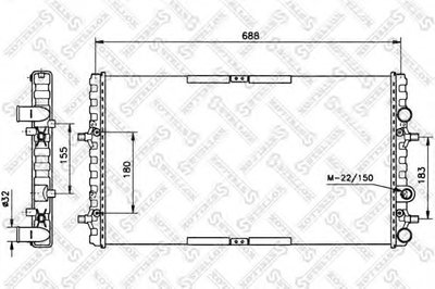 Радиатор, охлаждение двигателя STELLOX купить