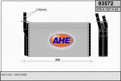 Теплообменник, отопление салона AHE