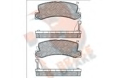Комплект тормозных колодок, дисковый тормоз R BRAKE