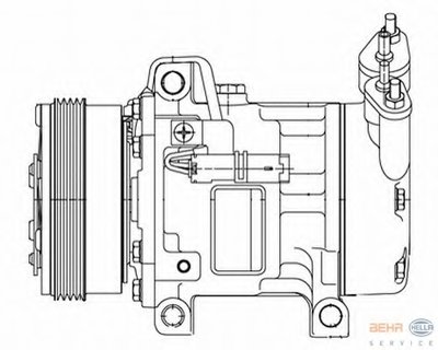 Компрессор, кондиционер BEHR HELLA SERVICE HELLA купить