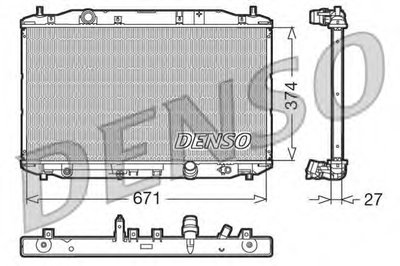 Радиатор, охлаждение двигателя DENSO купить