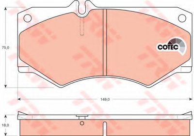 Комплект тормозных колодок, дисковый тормоз COTEC TRW купить