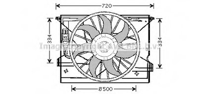Вентилятор, охлаждение двигателя AVA QUALITY COOLING