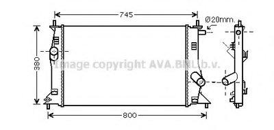Радиатор, охлаждение двигателя AVA QUALITY COOLING купить