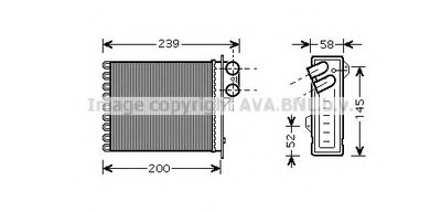 Теплообменник, отопление салона AVA QUALITY COOLING