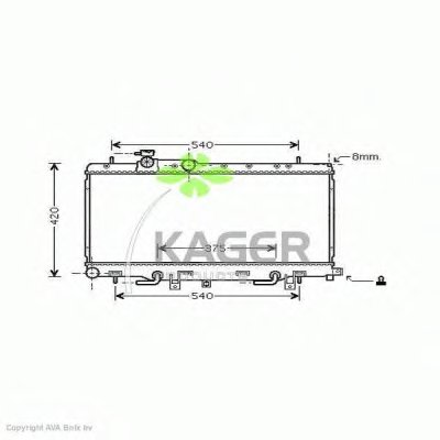 Радиатор, охлаждение двигателя KAGER купить