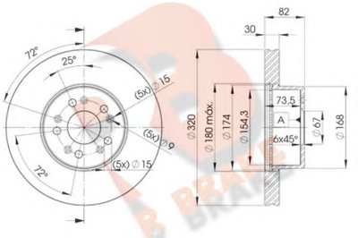 Тормозной диск R BRAKE купить