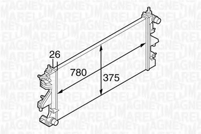 Радиатор, охлаждение двигателя MAGNETI MARELLI купить