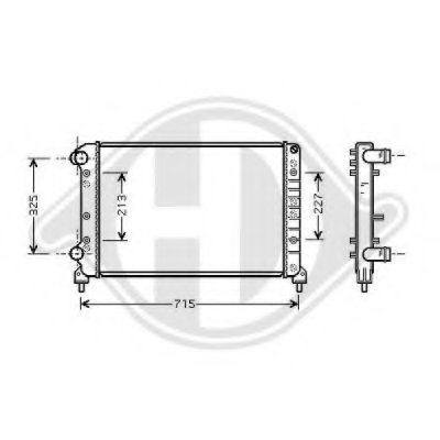 Радиатор, охлаждение двигателя DIEDERICHS купить