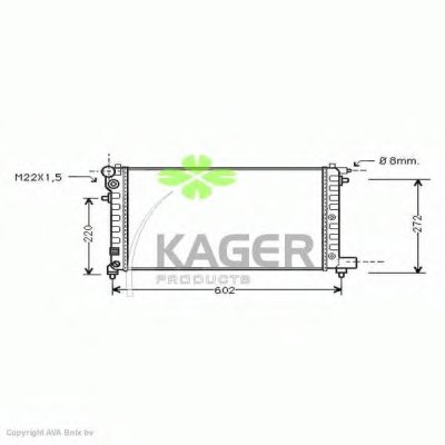 Радиатор, охлаждение двигателя KAGER купить