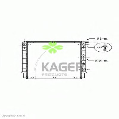 Радиатор, охлаждение двигателя KAGER купить