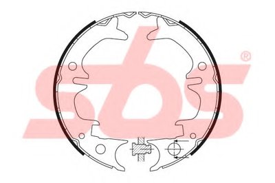 Комплект тормозных колодок, стояночная тормозная система sbs