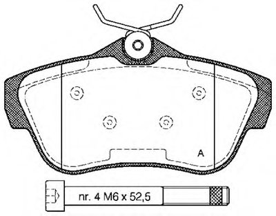 Комплект тормозных колодок, дисковый тормоз ADVANCE OPEN PARTS