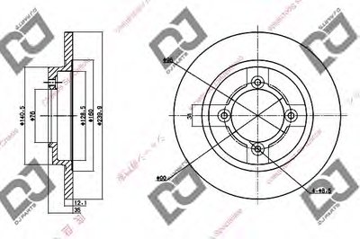 Тормозной диск DJ PARTS купить