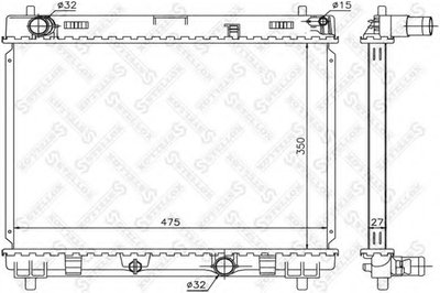 Радиатор, охлаждение двигателя STELLOX купить