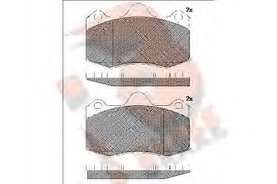 Комплект тормозных колодок, дисковый тормоз R BRAKE