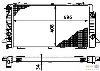 Радиатор, охлаждение двигателя BEHR HELLA SERVICE HELLA купить