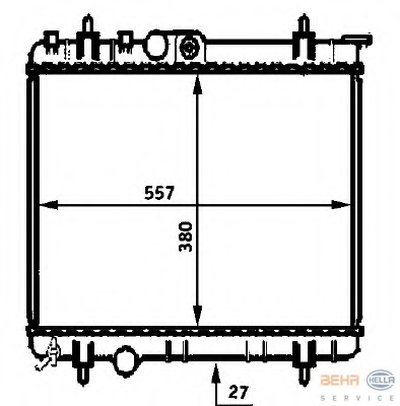 Радиатор, охлаждение двигателя BEHR HELLA SERVICE HELLA купить