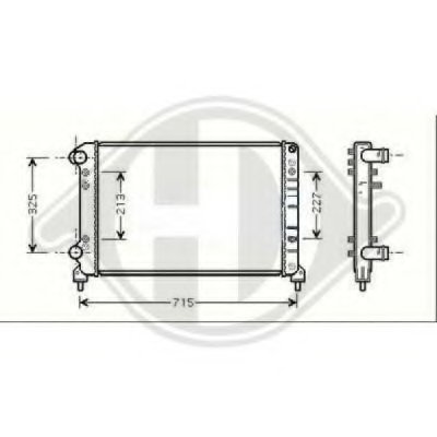 Радиатор, охлаждение двигателя DIEDERICHS купить