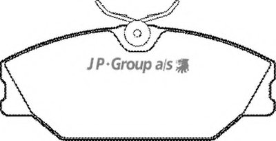 Комплект тормозных колодок, дисковый тормоз QH JP GROUP