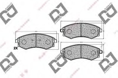 Комплект тормозных колодок, дисковый тормоз DJ PARTS купить